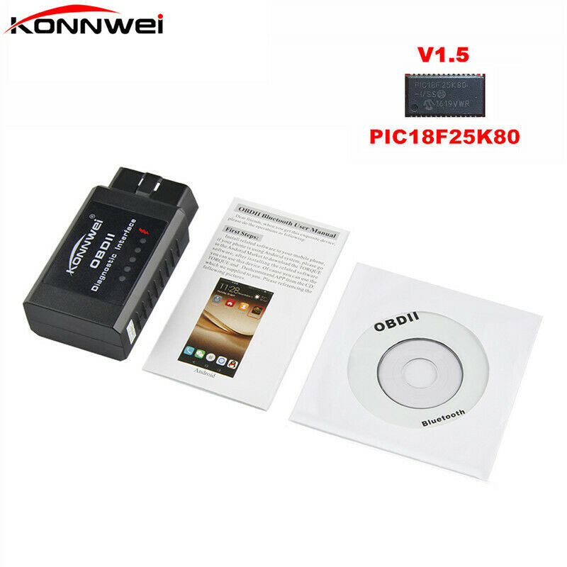 V1.5 KONNWEI KW910 ELM327 Bluetooth OBD2 Android Car Scanner