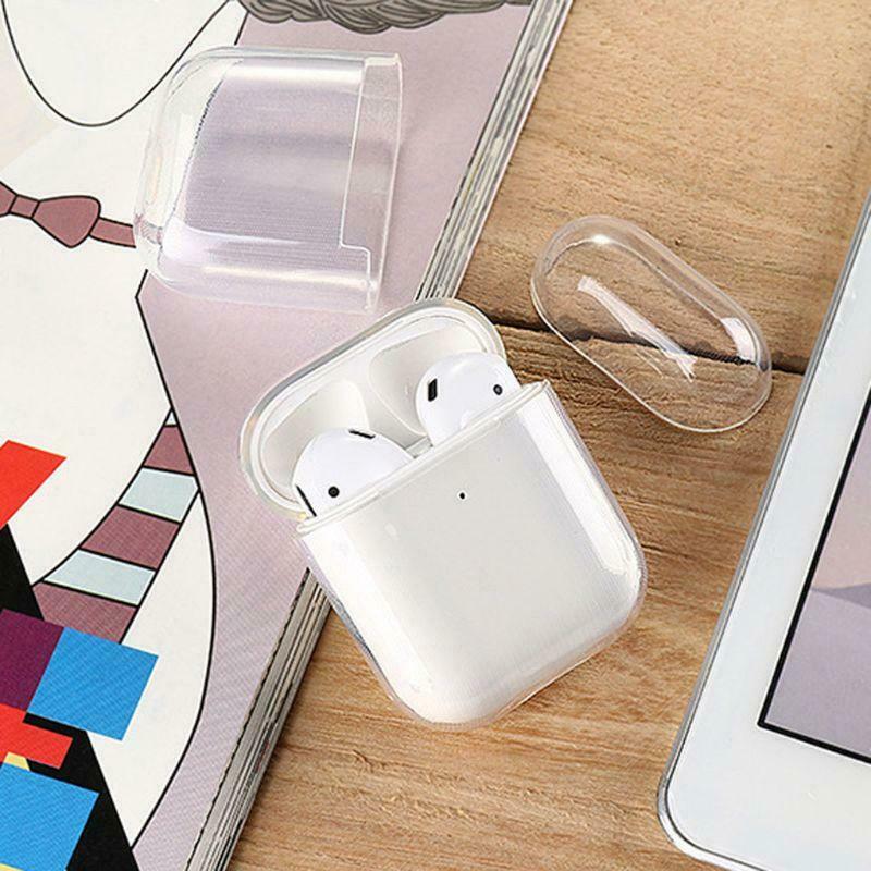 Soft TPU Transparent Cover Earphone Protective Case Clear Skin For AirPods 1/ 2