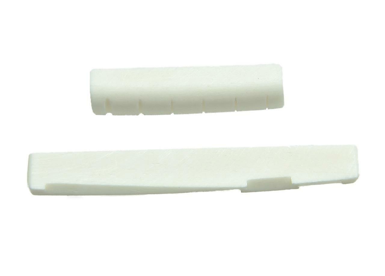 Pure Bone Nut and Saddle Slotted Guitar Bone Nut for Acoustic Guitar