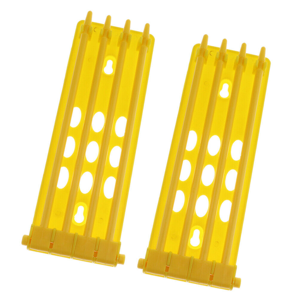 2x Racing Pigeon Foot Place Pigeon Leg  Holder Bands Rack Frame Yellow