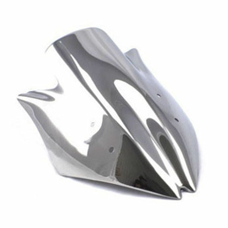 Chrome Double Bubble Motorbike Windshield Windscreen for Kawasaki Z1000 07-09