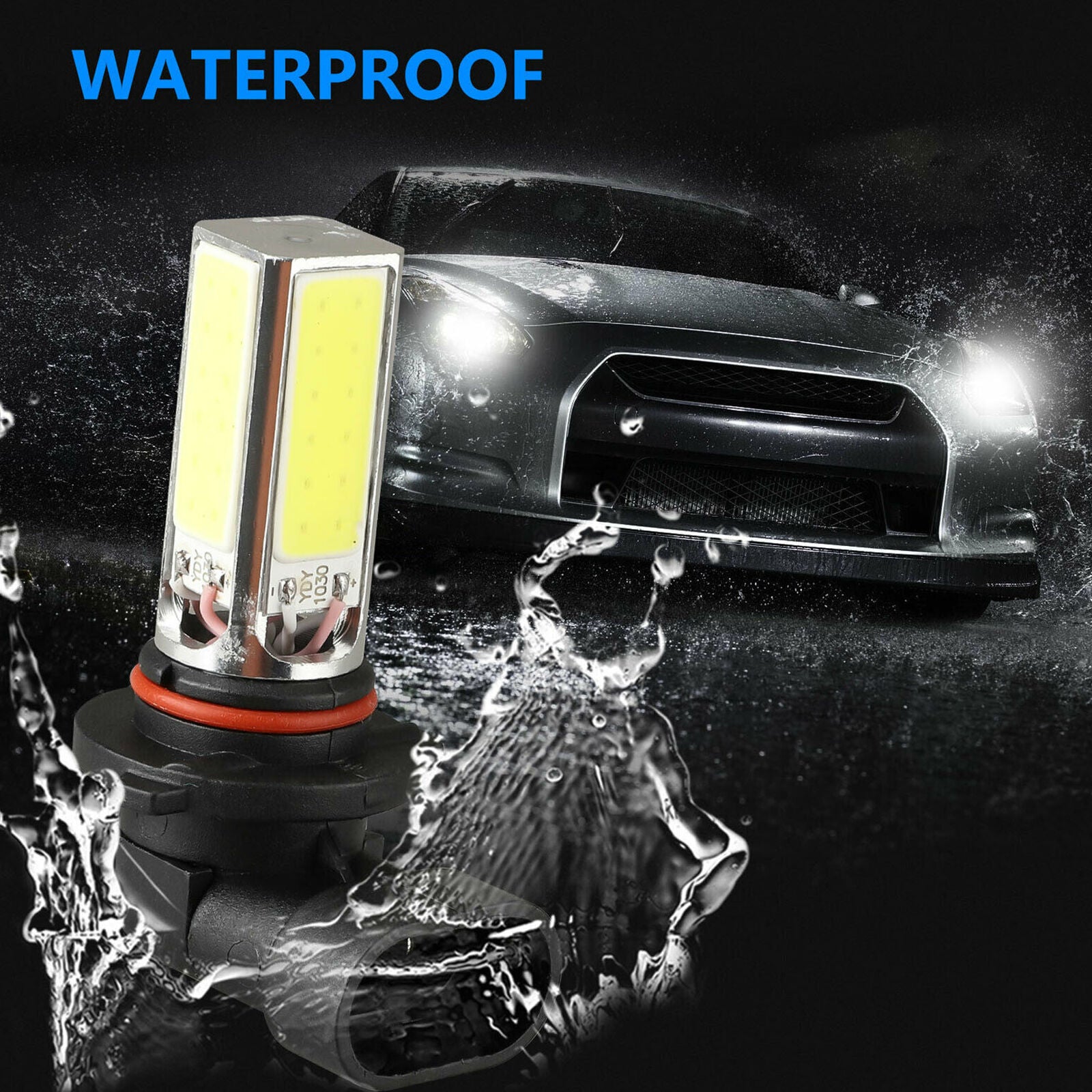 9005 9006 Combo 200W LED Headlight Bulb Kits High Low Beam Fog Light White 6000K