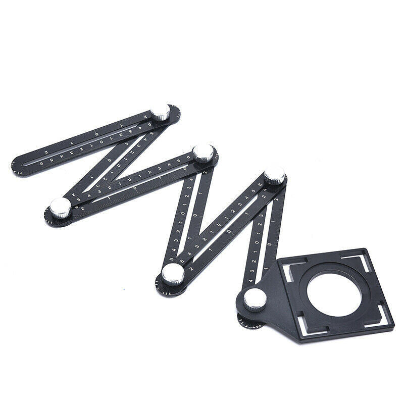 6-fold Aluminium Alloy Angle Ruler Finder Measuring Ruler Perforated Mold Tool
