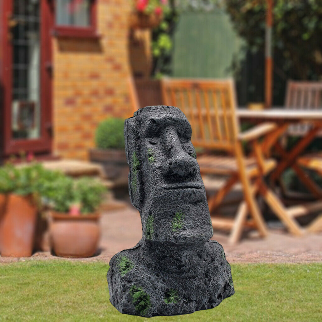 Aquarium Moai Easter Island Statues Lawn Planer Landscape Desktop Decoration