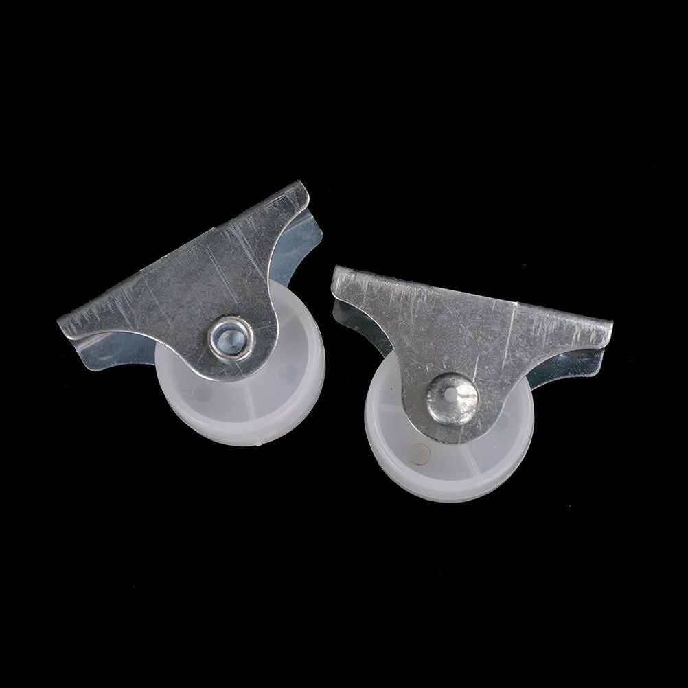 2pcs 1" Diameter Caster Wheel Fixed Metal Top Plate Rigid Caste.l8