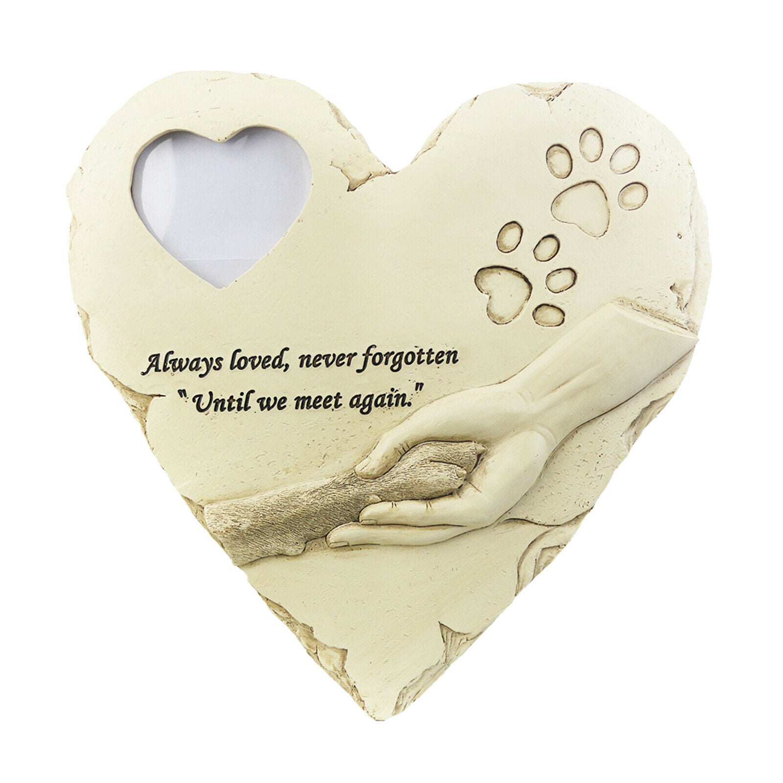 Pet Memorial Stone Weatherproof Cat Dog Headstone Grave Marker Remembrance