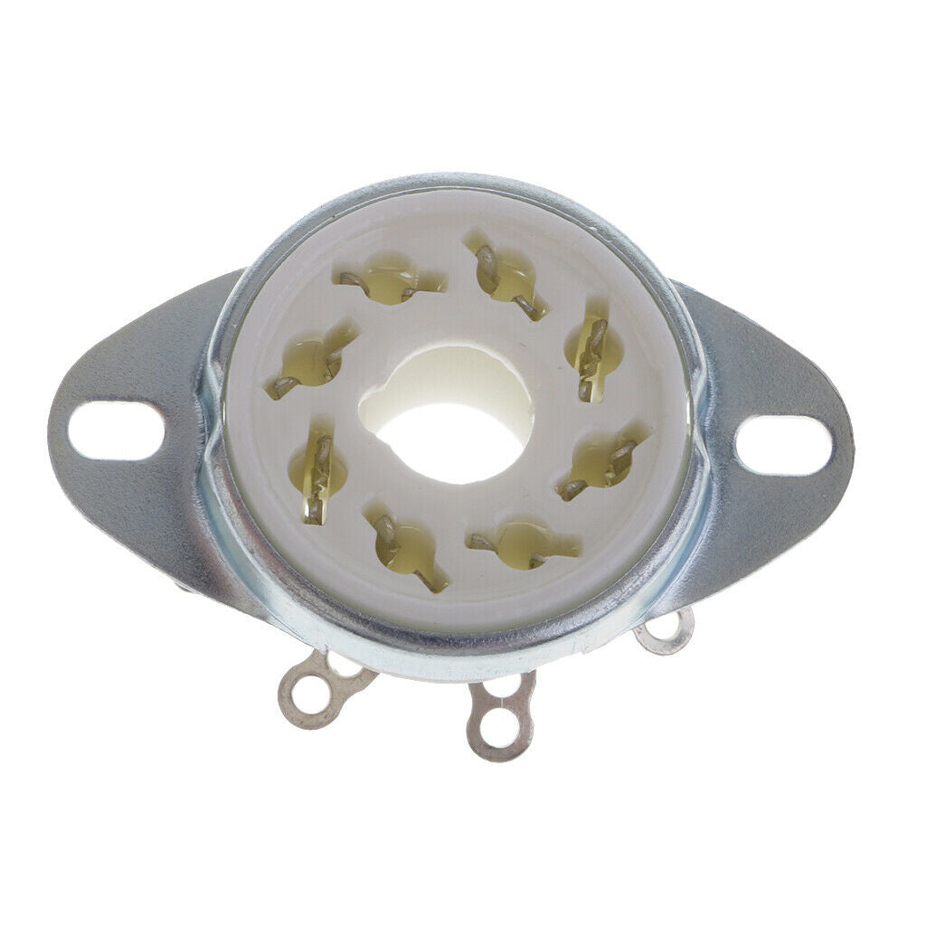 GZC8-Y-6 Ceramic 8pin PCB Mounting Tube Socket for KT88/6550 6P6P 6V6