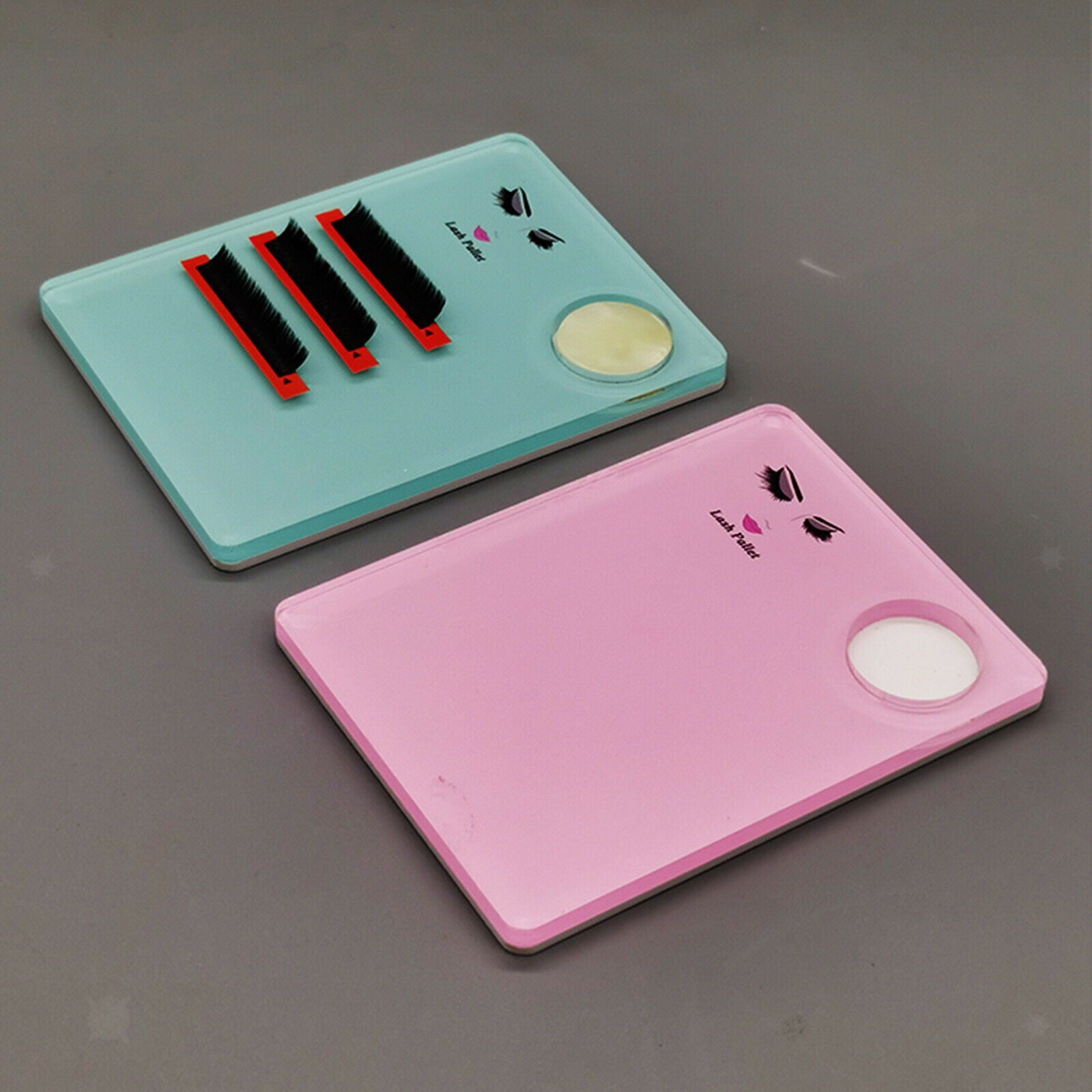 Eyelash Extension Pallet Acrylic Stand Tray Display Tool Professional Cyan