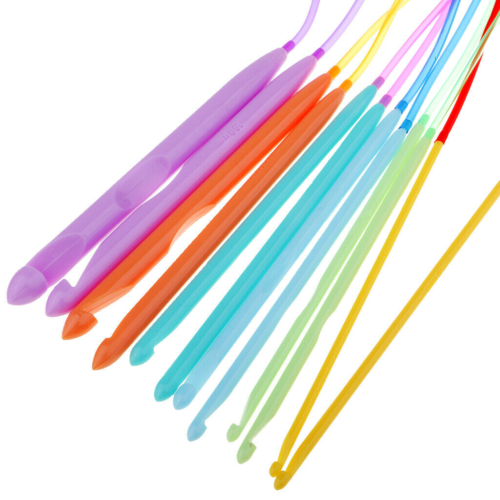 12x Flexible Tunisian Crochet Hooks Weave Needles Choose Size Knitting