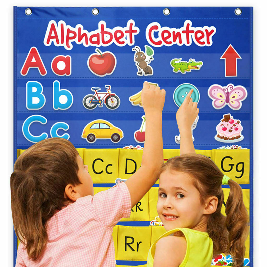 Alphabet Center Pocket Chart ABC Letter Word Recognition for Learning Home