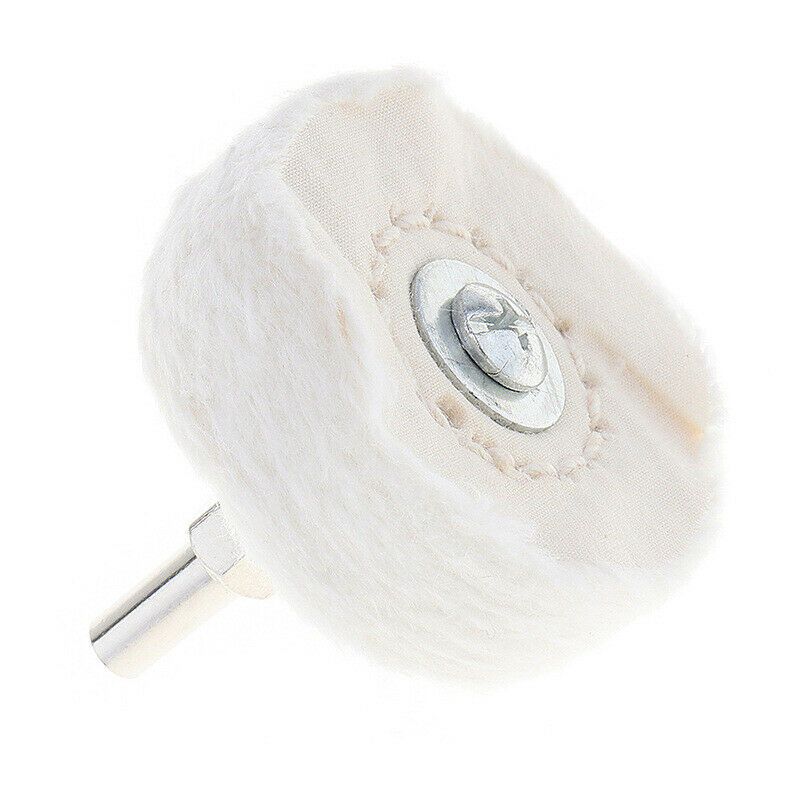 Polishing Wheel 7 Pieces of 6.35Mm Handle Cotton Flannel Polishing Pad Abrasive