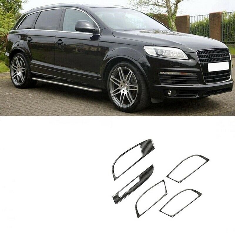 Carbon Fiber Inner Door Handle e Cover Trim for Q7 2008-2015 Car Accessories SN9