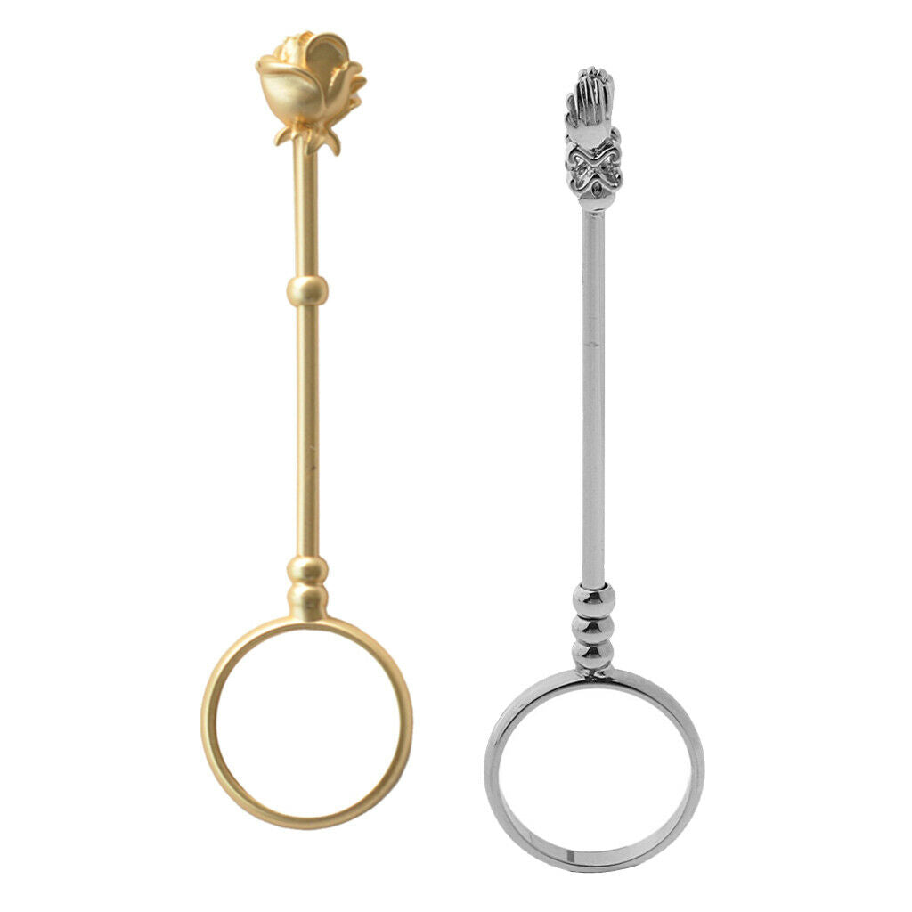 Set of 2 Smoking Cigarettes Finger Holder Ring Free Hand Lady Accessory