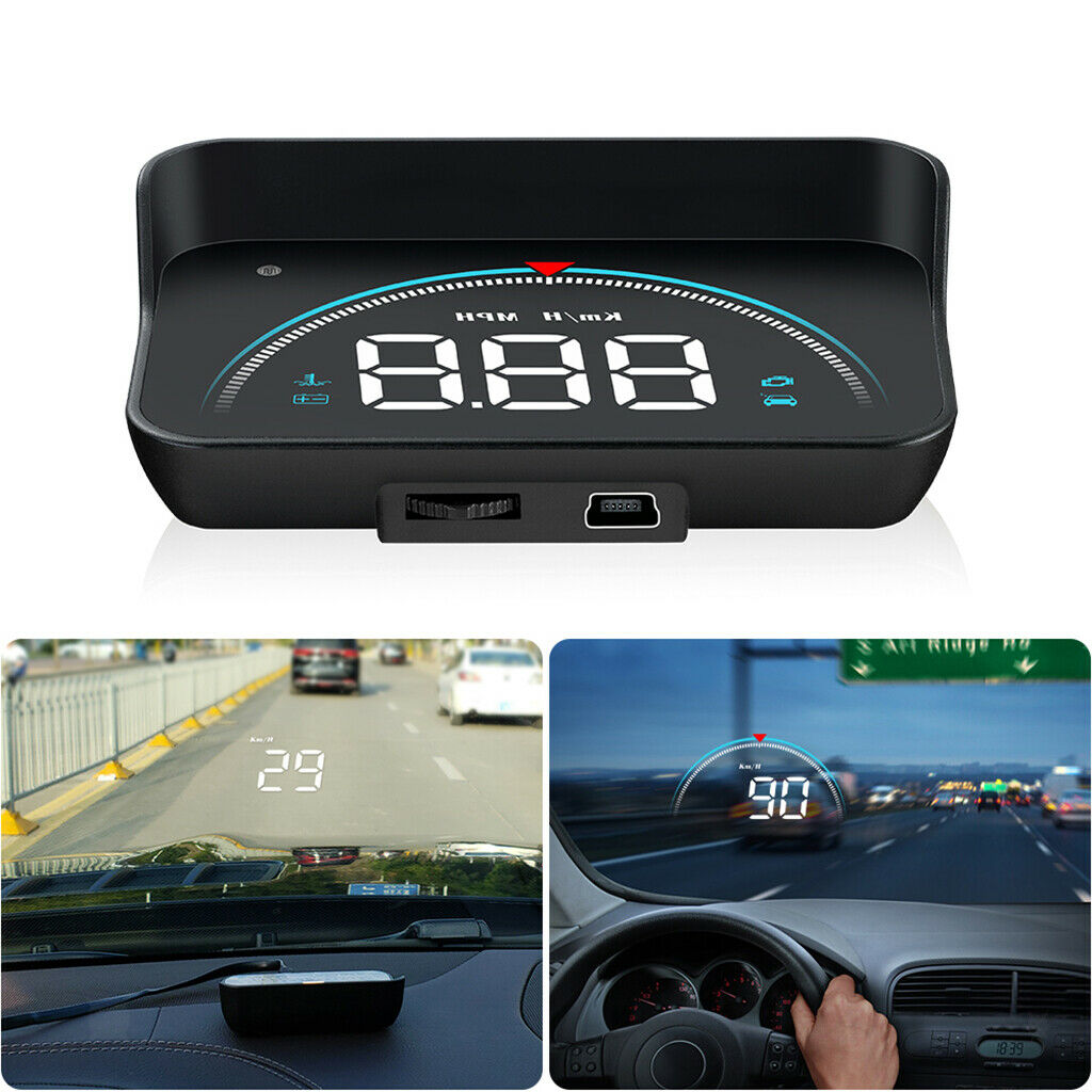 Car-Styling Auto Hud Head Up Display Speed Projector KM/H MPH 3.5x2.1x1inch