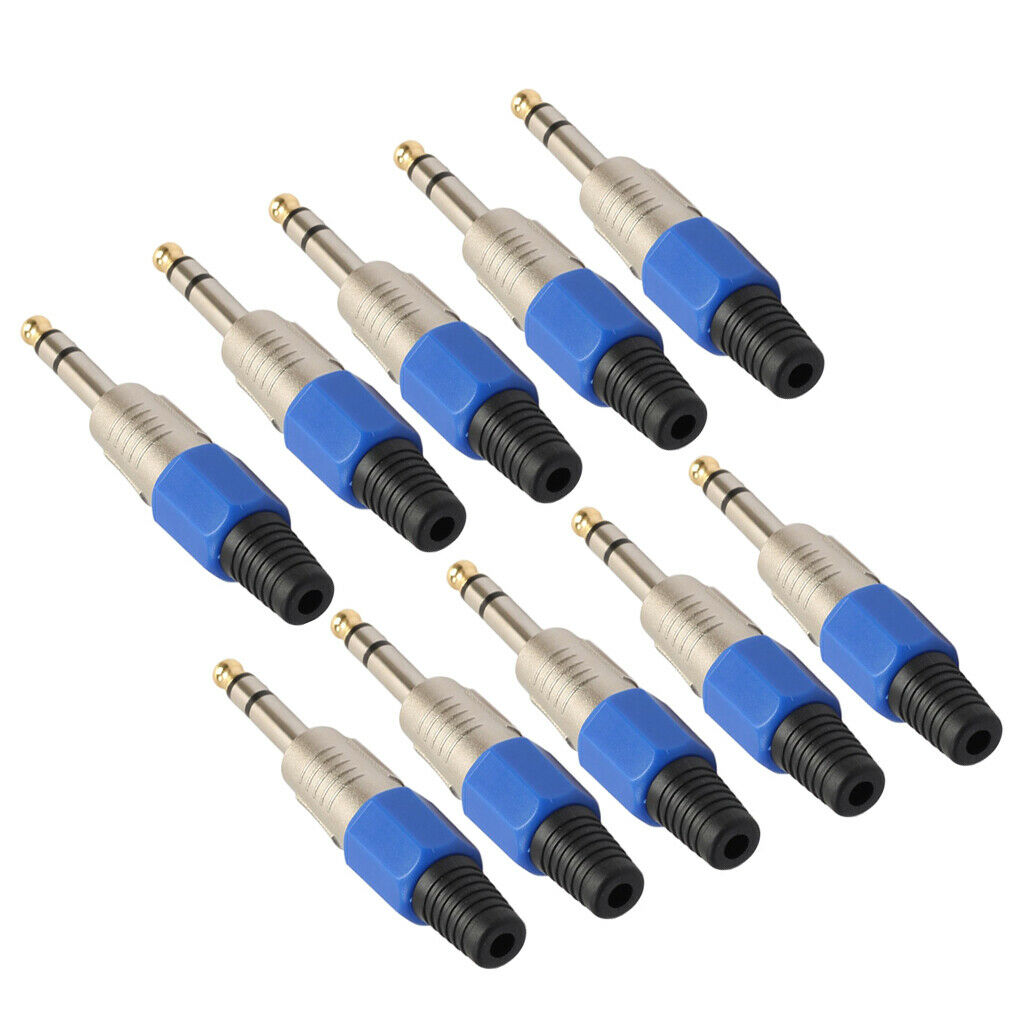 10 Pieces Audio Adapters Cables Musical Instrument Connectors