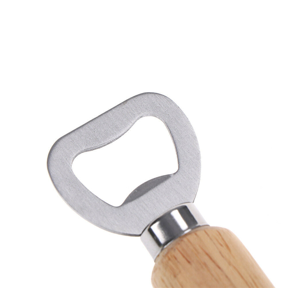 Wood Handle Bartender Bottle Opener Wine Beer Soda Glass Opener Kitchen Nice