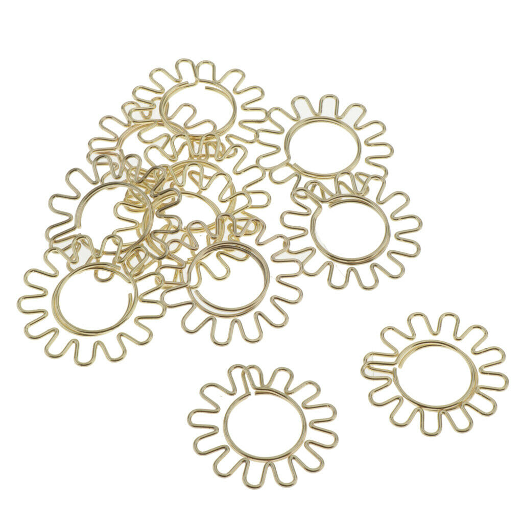 10Pcs Sunflower Paper Clips, Earth Shape Paperclips Metal for Office Supplier