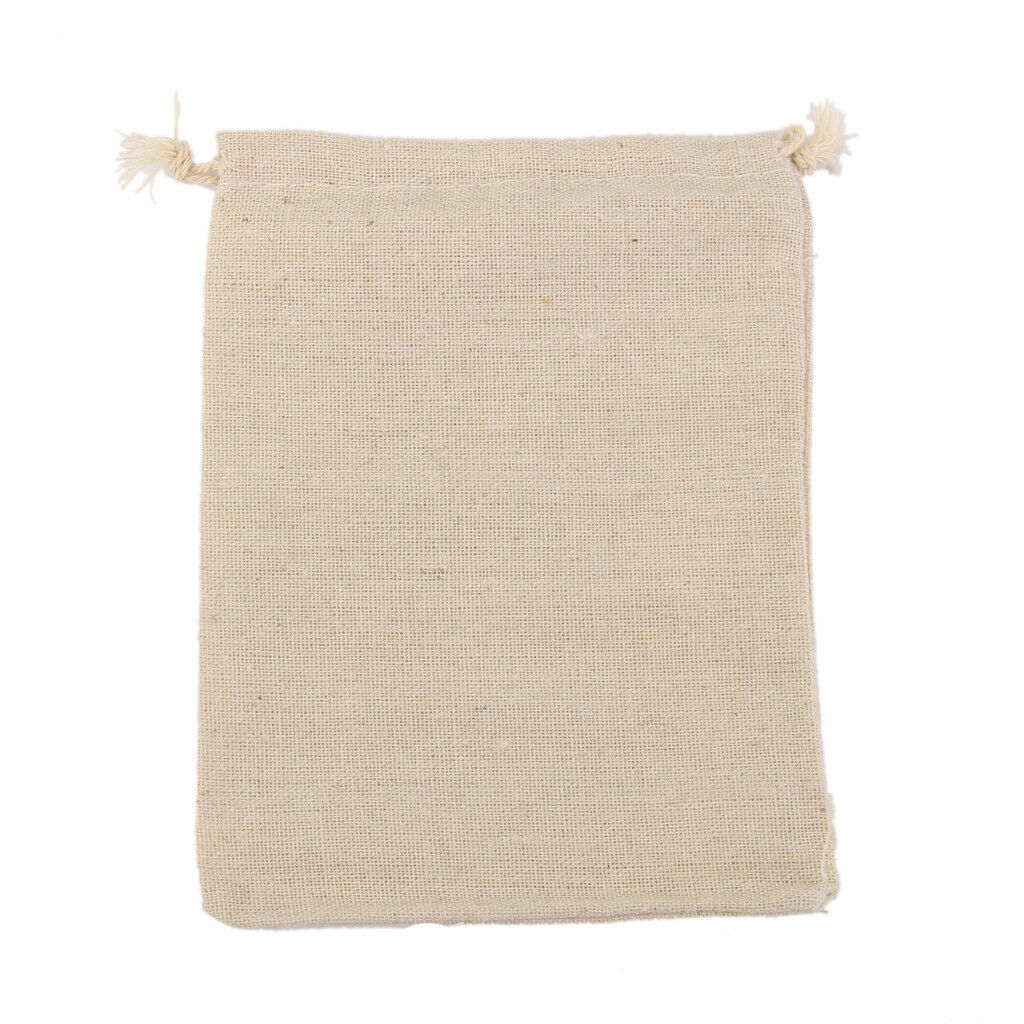 50 Pieces Simple Design Linen Jute Bag Jewelry Bag Pouch Gift Bag Gift