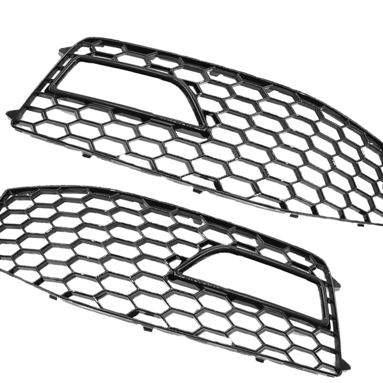 1 Pair Fog Light Grilles Fog Lamp Frame For RS4 Style S-Line 2013-2016
