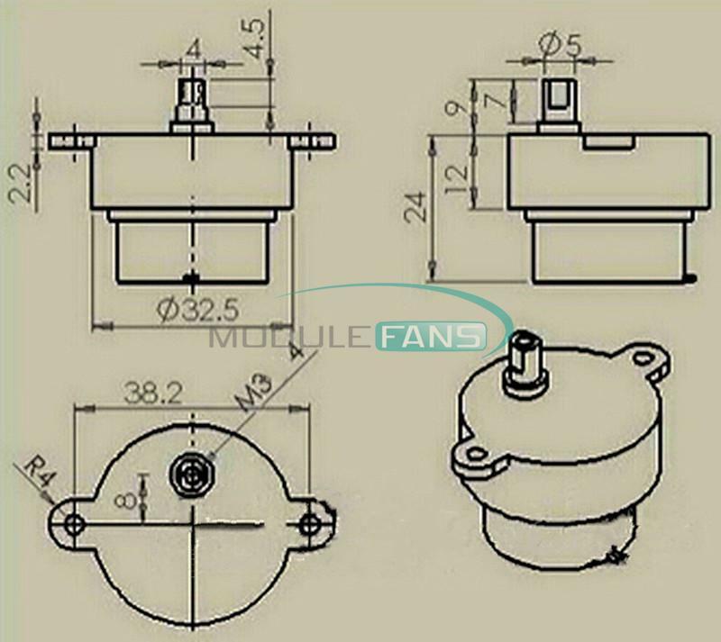 2 Wires High Torque Electric Geared Box Reduction Motor S30K DC 12V 14RPM