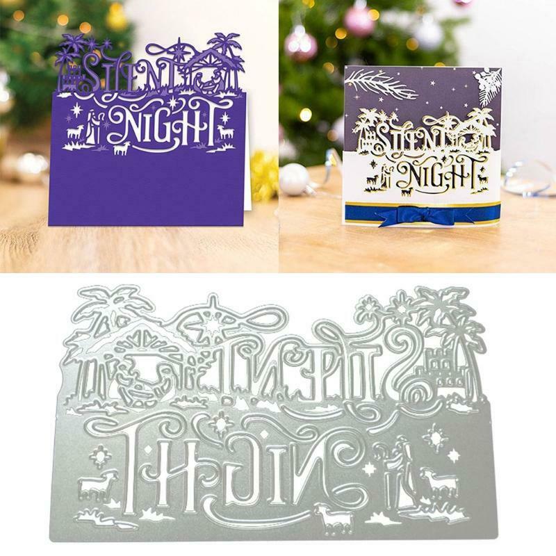 Silent Night Metal Cutting Dies Stencil DIY Scrapbook Album Paper Card Template