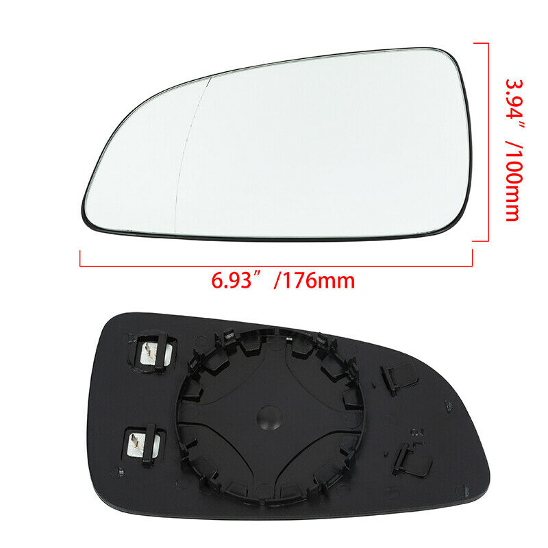 Left Driver Side Convex Wing Mirror Glass Heated For Vauxhall Astra H 2004-2009