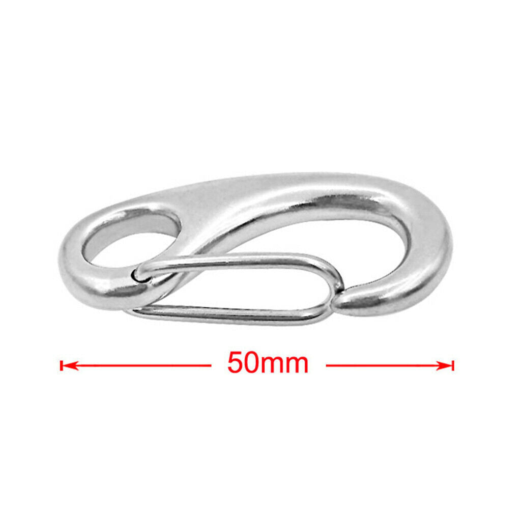 Carabiner Spring Snap Hook Clip Egg Shaped Keychain Camping Hiking