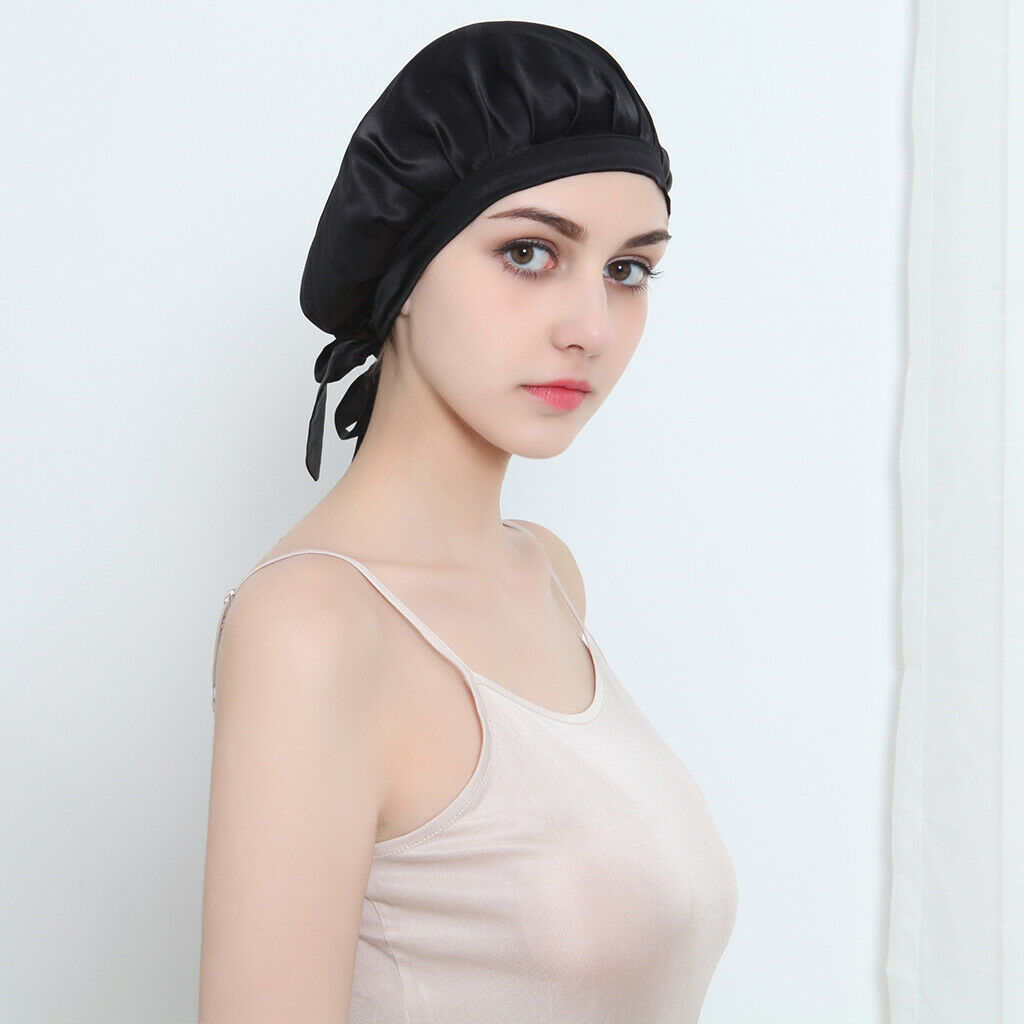 2pcs Women's Silk Night Caps Beanie Accessory Unisex Garment
