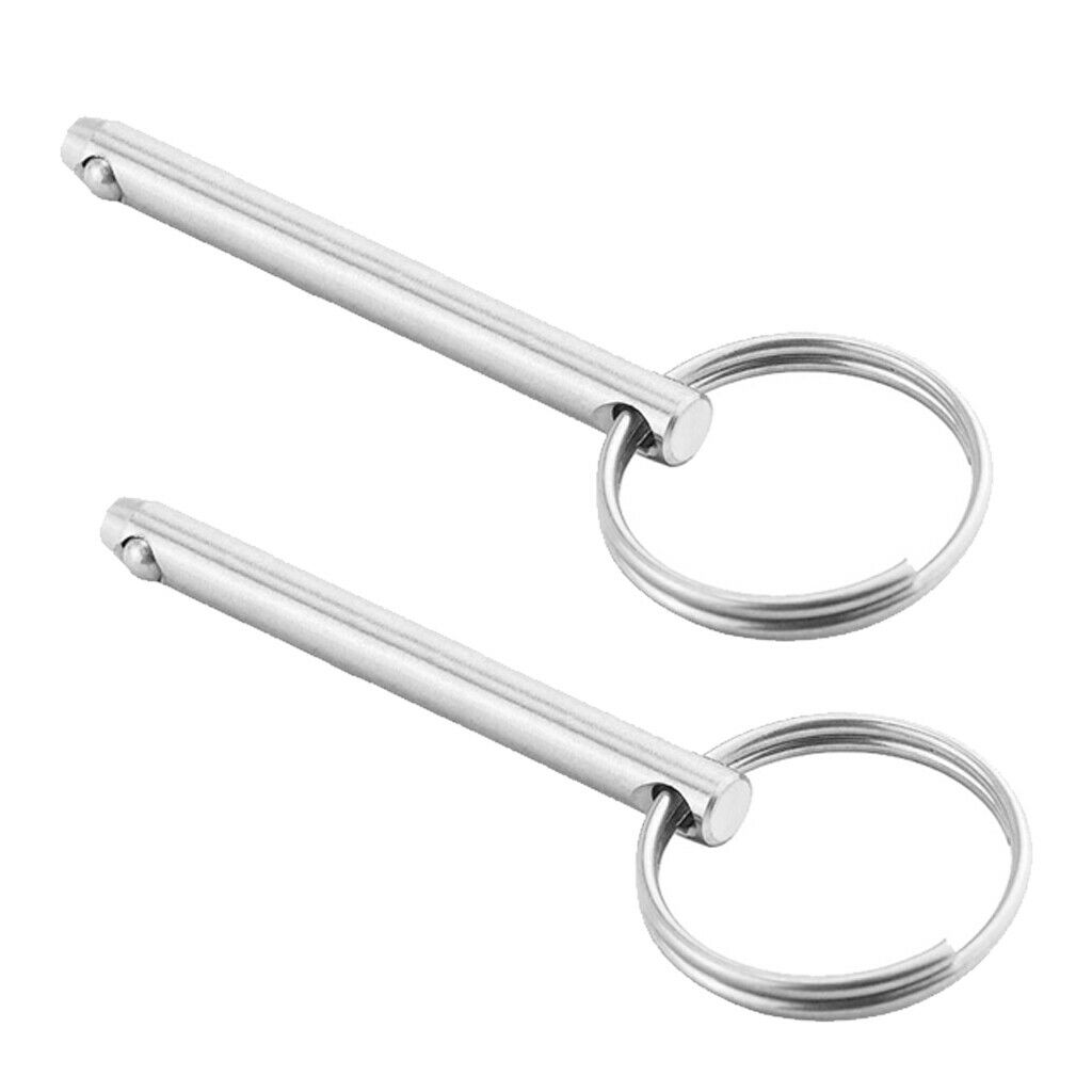 Qty(2) Stainless Steel Quick Release Pin for Bimini Top Deck Hinge Fitting -