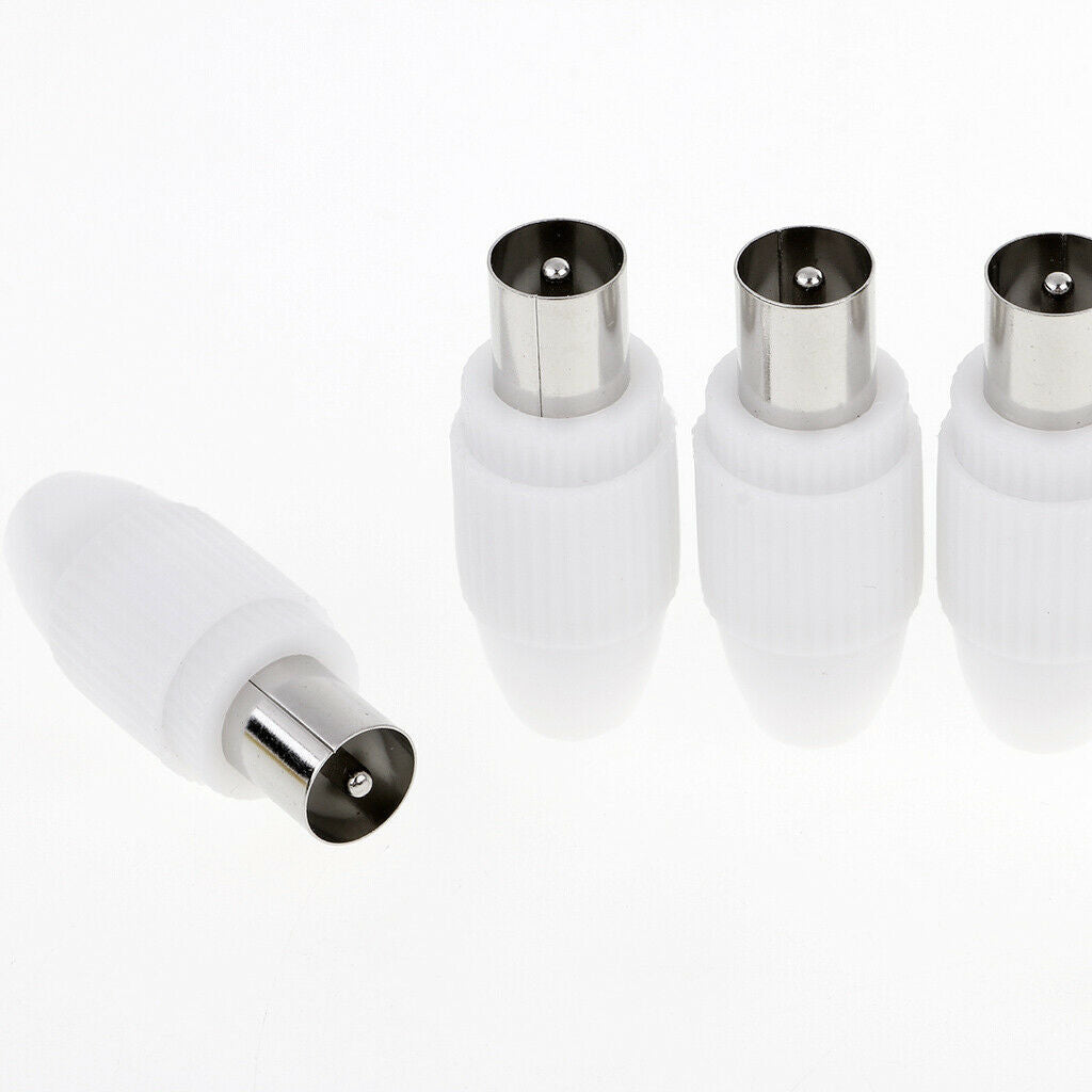 10 X RF Kaox Male To Female Connector For Coaxial Antenna Cable White