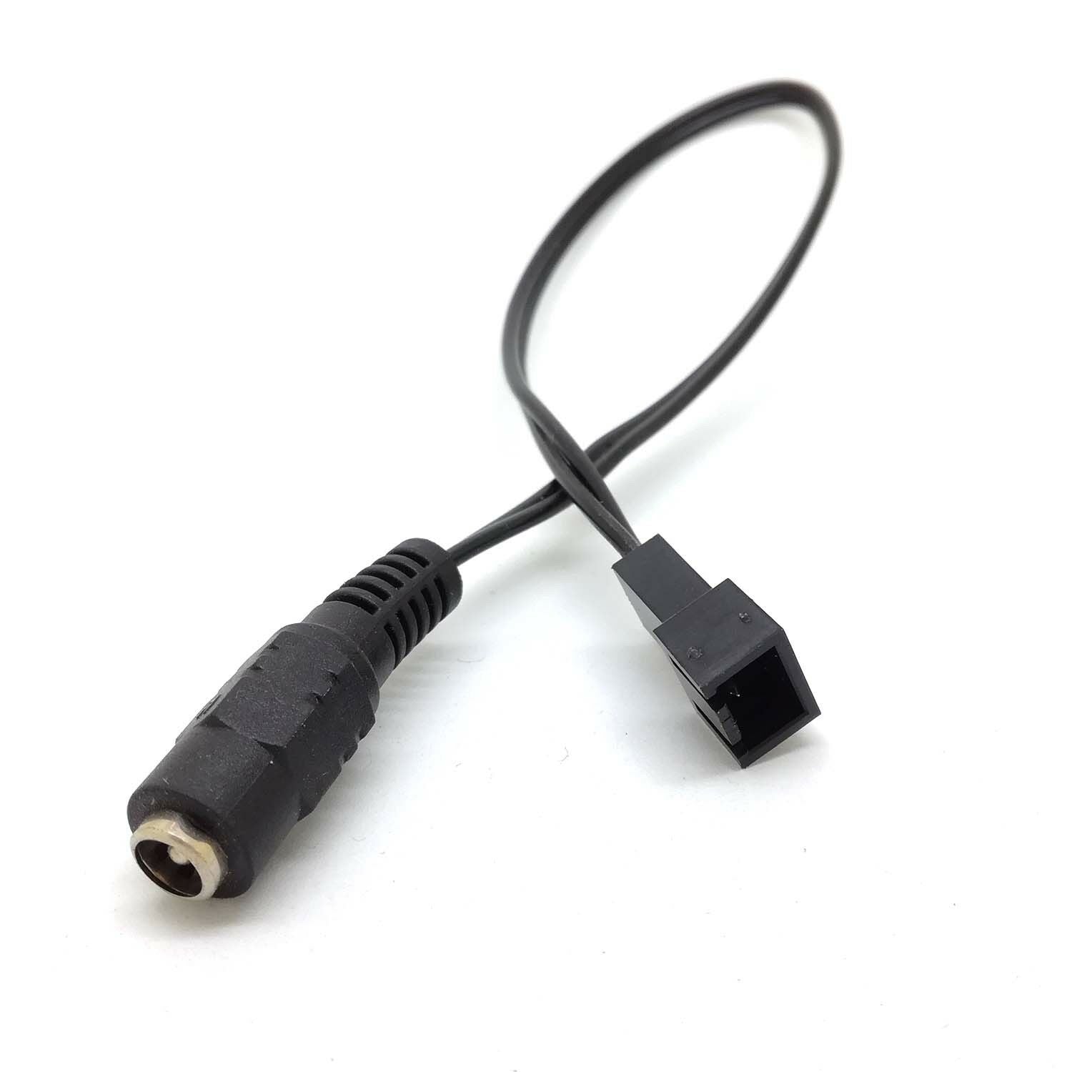 PC 3pin/2pin fans male to 5.5x2.1mm female DC Power cable 12v 9v 5v fan Route GM