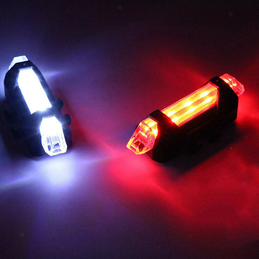 Lots 3 LED Rear Lights Cycling Tail Safety Warning Light USB Rechargeable