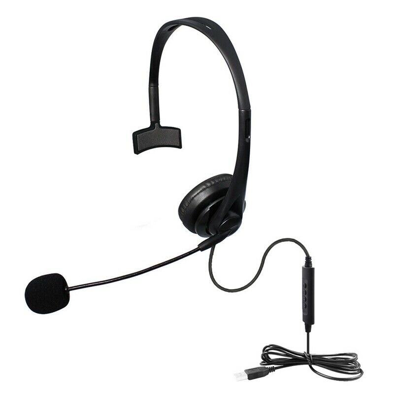 2X(USB Call Center Headset with Noise Cancelling Mic Monaural Headphone forZ1P1)