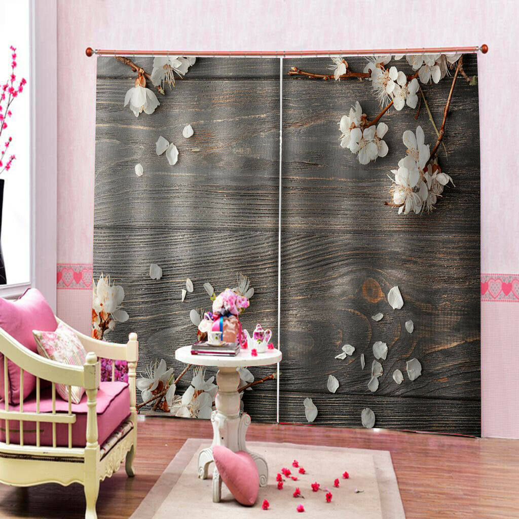 Floral Printing Curtain Panels Blockout Drape Home Balcony Decor 59"x65"