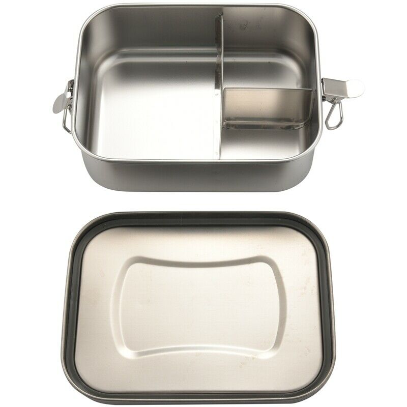 Stainless Steel Bento Box Lunch Container,3-Compartment Bento Lunch Box for SaI9