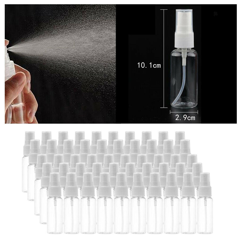 50Pcs Portable 30ml Spray Fine Mist Empty Bottle Cosmetic Reusable Bottles