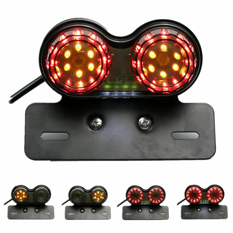 License Plate LED Brake Tail Turn Signal Light For Bobber Cafe Racer ATV Chopper