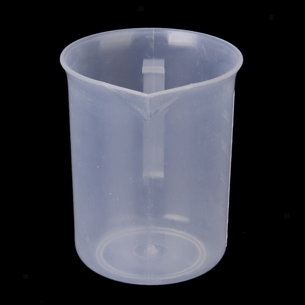 250ml Plastic Clear Graduated Measuring Cups Beakers Container for Lab, Kitchen,