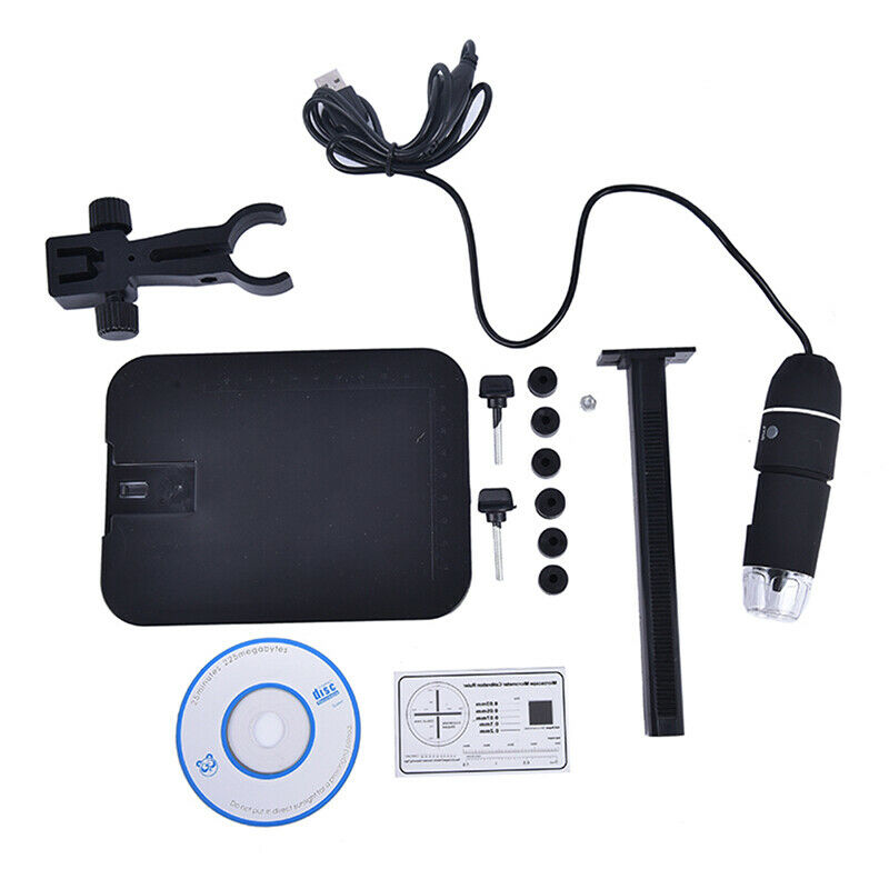 8LED 1000X 10MP USB Digital Microscope Endoscope Magnifier Camera  Lift Stand Qx