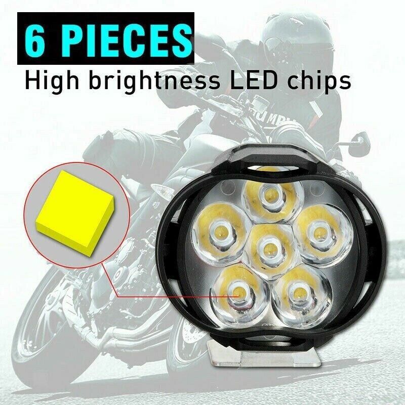 6 LED Motorcycle Headlight  ， Universal DC 9V-85V 10W Fog DRL Lamp for