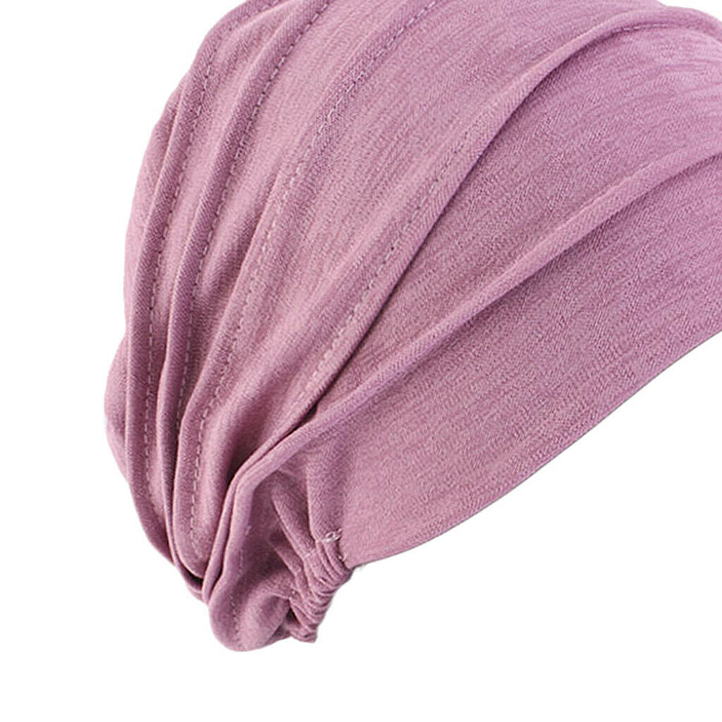 Night Sleep   Cotton Head Cover Hair Loss Soft Stretchy    Purple