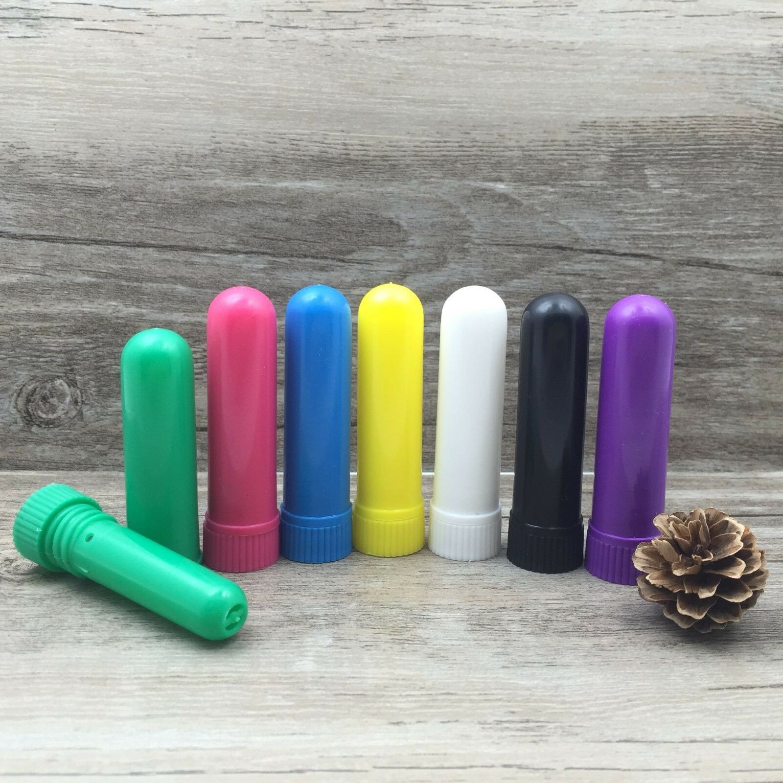 10pcs Aromatherapy Oil Blank Nasal Inhaler Tubes Complete Sticks Empty
