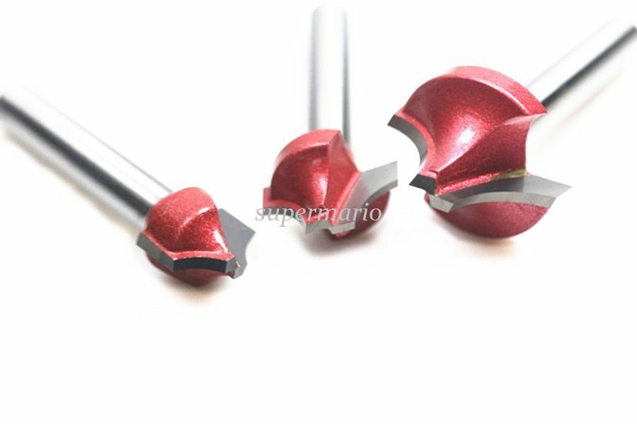 1pc 1/4'' R Angle Wood Making Router End Mill CNC Engraving V Groove Bit 12mm