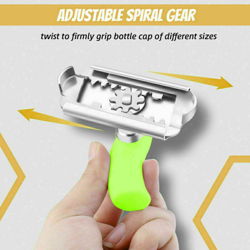 Adjustable Can Opener Stainless Steel Easy Twist Off Jar Bottle Lid Remover