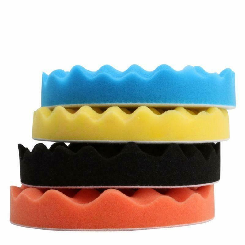 4Pcs 5 inch (125mm) Buffing Polishing Sponge Pad Kit For Car Polisher Buffer New