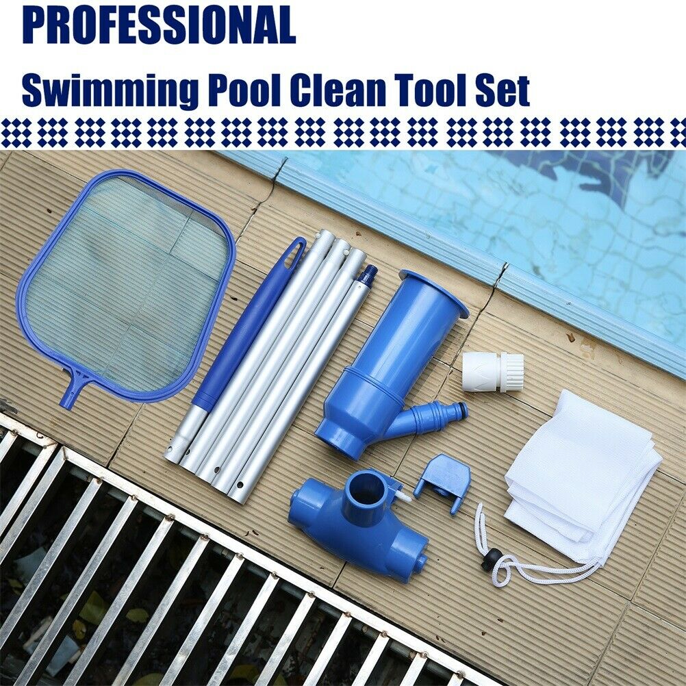Swimming Pool Skimmer Net with Telescopic Pole Kit for Fast Cleaning of Debris