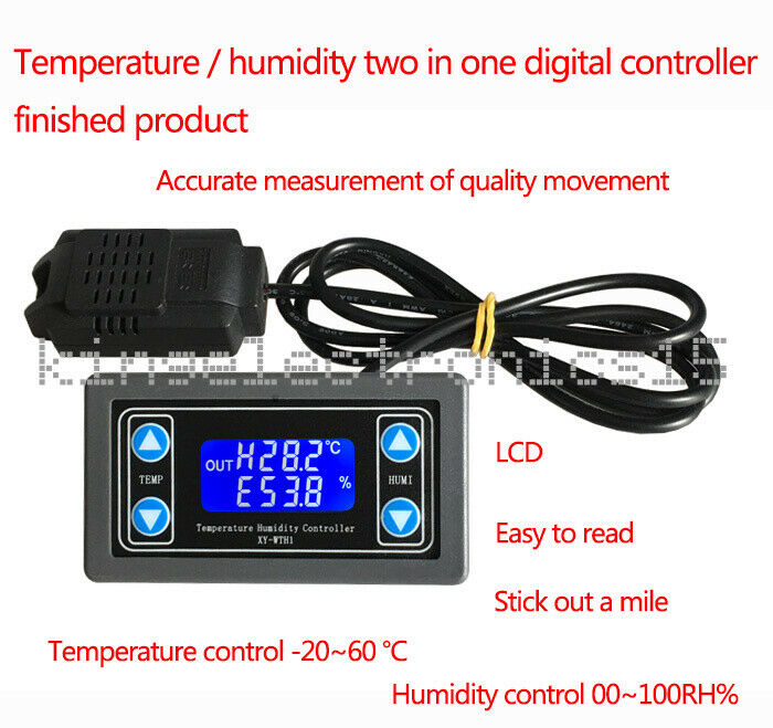 1PCS DC 6V-30V 10A Thermostat Temperature Humidity Controller SHT20 Sensor