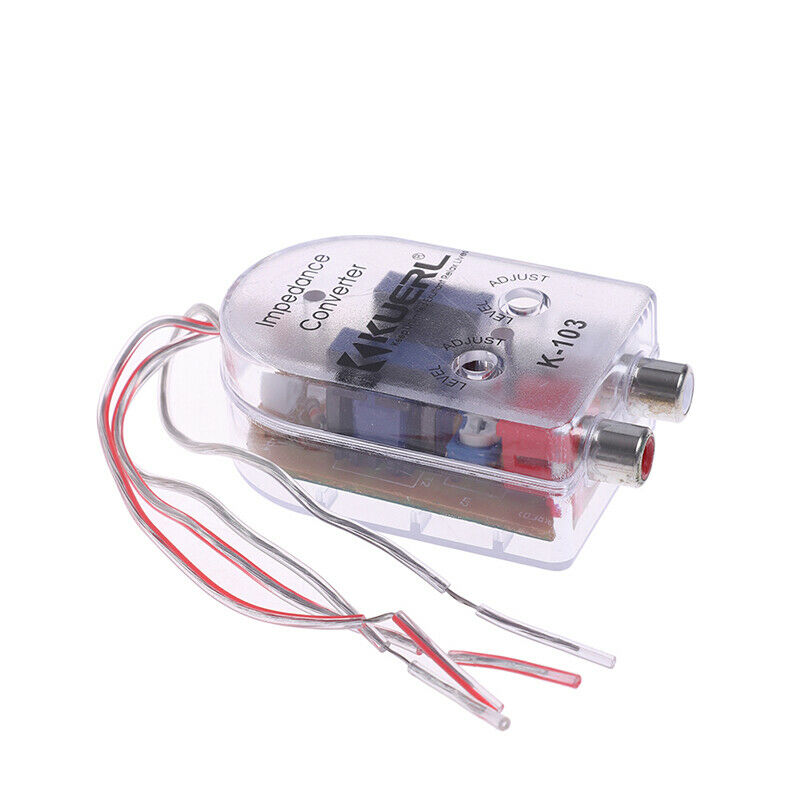 Car Speaker to RCA Adaptor High to Low Sockets Auto Line Out Audio Comver.l8