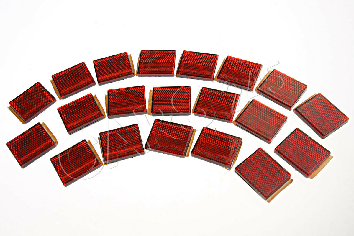 Red Reflectors 20pcs 37.8x44.4mm LEFT=RIGHT ULO 3416-01