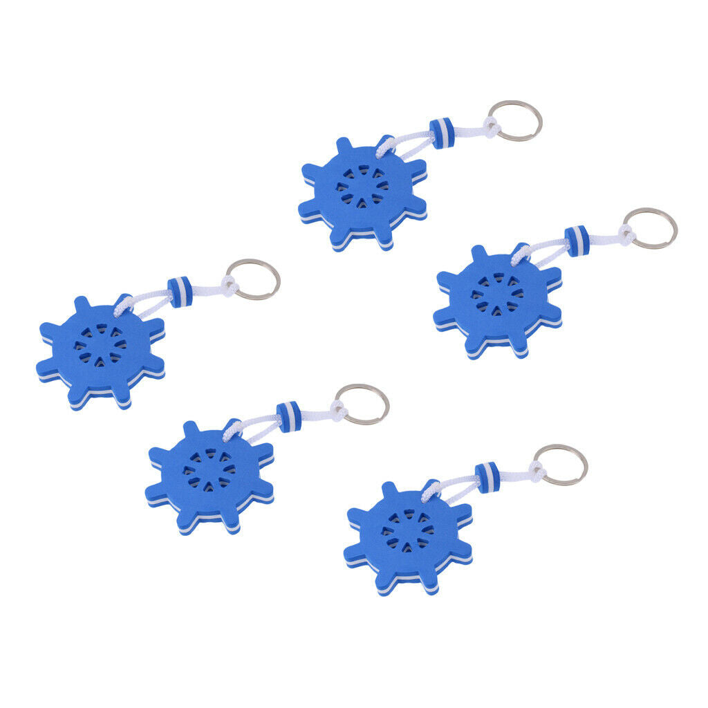5x Rafting Fisherman Floating Keychain Marine Keychain Helm Line